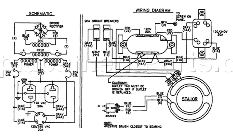 Page B Diagram and Parts List for 9717-2 SV4200 Briggs and Stratton Generator